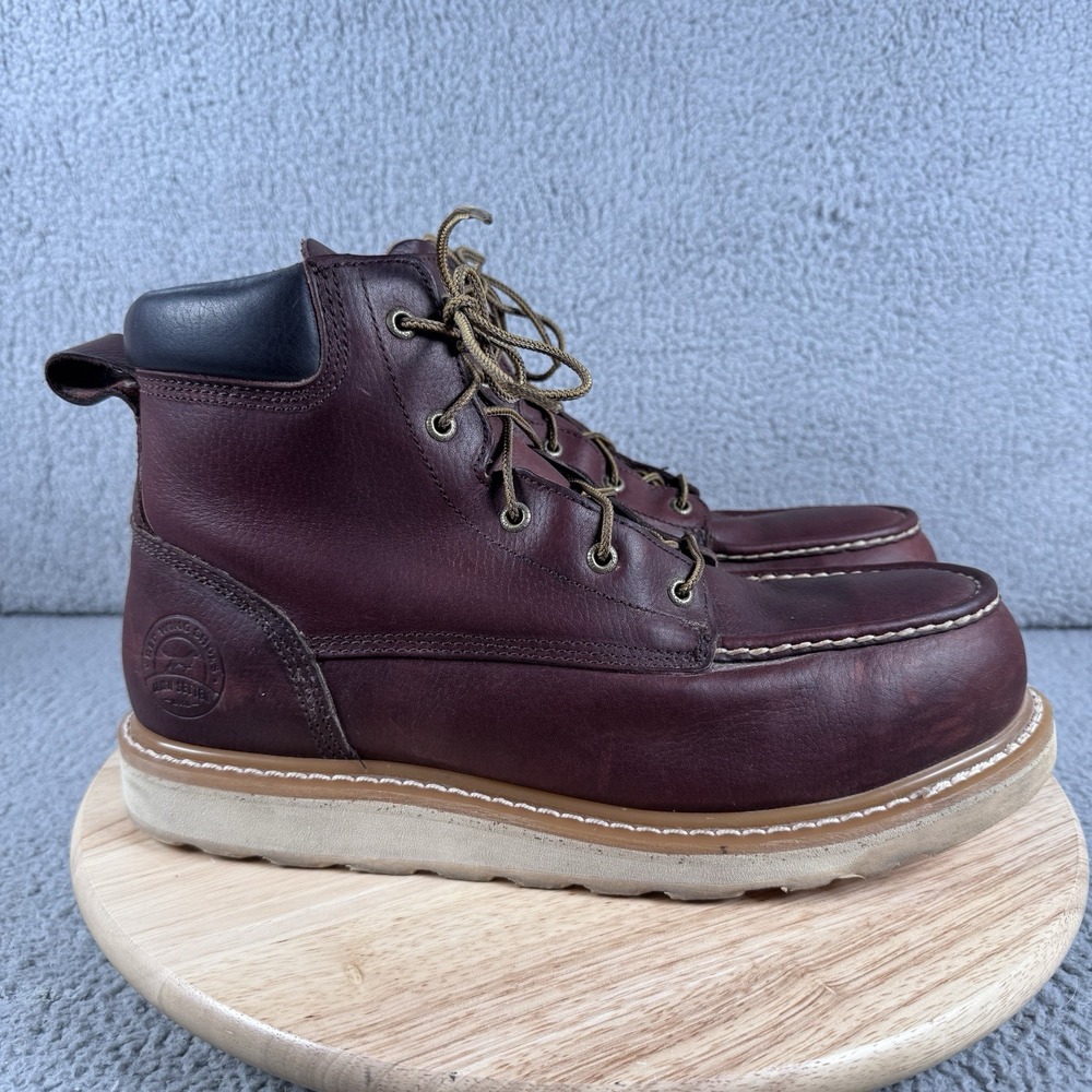 Red Wing Irish Setter Mens 13 D Brown Leather Safety Steel Toe Work Boots 83616